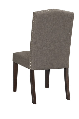 Boraam Champagne Parson Dining Chair set of 2 (Oatmeal, Steel-Gray & White-Sand)
