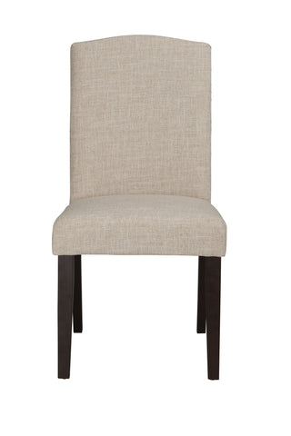Boraam Champagne Parson Dining Chair set of 2 (Oatmeal, Steel-Gray & White-Sand)