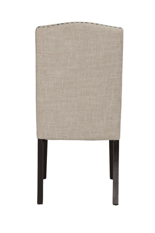 Boraam Champagne Parson Dining Chair set of 2 (Oatmeal, Steel-Gray & White-Sand)