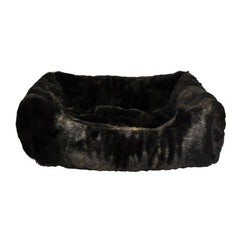 Dark Brown Fur Walled Pet Bed DB0003