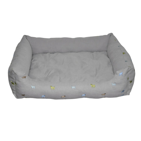 Gray Dog Walled Pet Bed DB0004