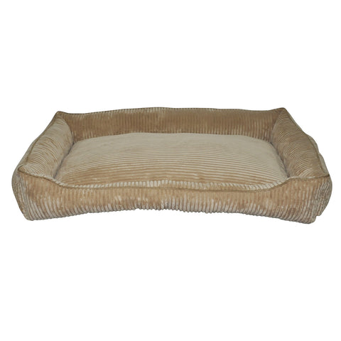 Tan Corduroy Walled Pet Bed DB0013