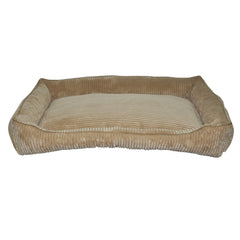 Tan Corduroy Walled Pet Bed DB0013