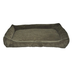 Dark Green Corduroy Walled Pet Bed DB0014