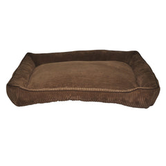 Dark Brown Corduroy Walled Pet Bed DB0015