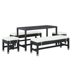 Modway Lacuna 5 Piece Outdoor Patio Dining Set