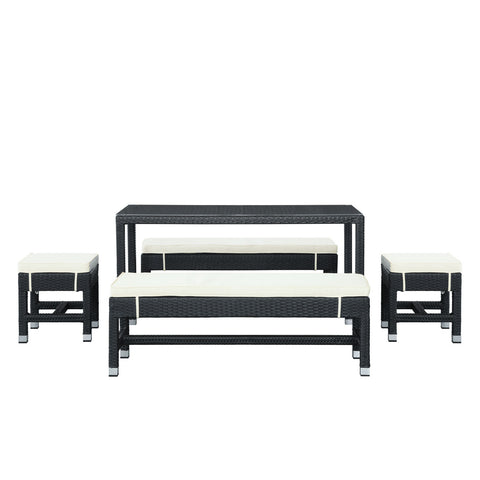 Modway Lacuna 5 Piece Outdoor Patio Dining Set