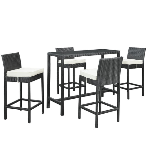 Modway Portland 5 Piece Outdoor Patio Pub Set