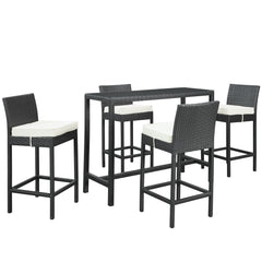 Modway Portland 5 Piece Outdoor Patio Pub Set