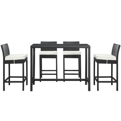 Modway Portland 5 Piece Outdoor Patio Pub Set
