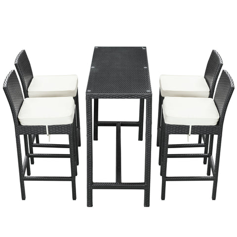 Modway Portland 5 Piece Outdoor Patio Pub Set