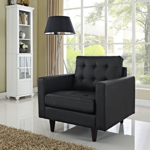 Modway Empress Leather Armchair