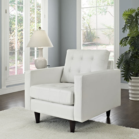Modway Empress Leather Armchair
