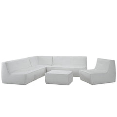 Modway Align 5 Piece Leather Sectional Sofa