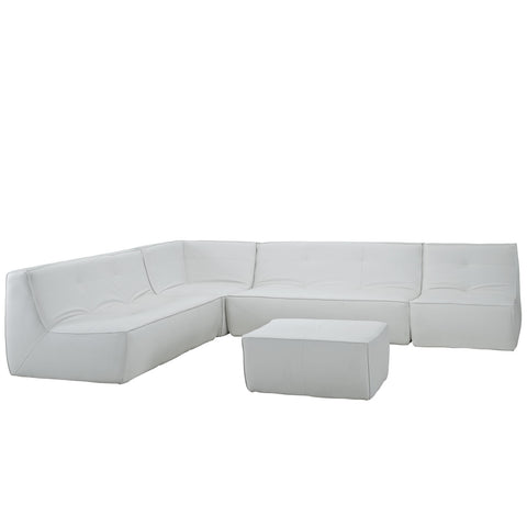 Modway Align 5 Piece Leather Sectional Sofa