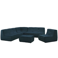 Modway Align 5 Piece Upholstered Sectional Sofa Set