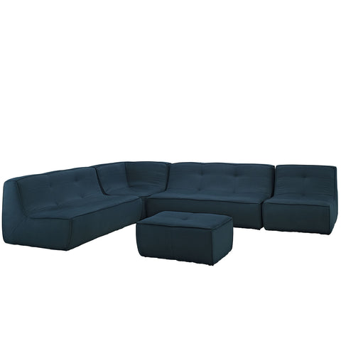 Modway Align 5 Piece Upholstered Sectional Sofa Set