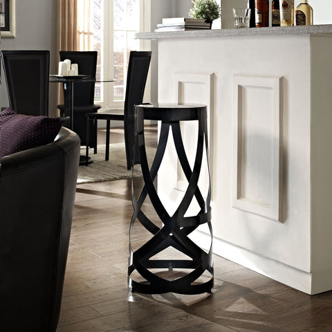 Modway Ribbon Bar Stool (Black & White)
