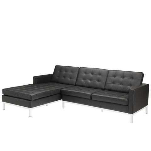 Modway Loft Left-Arm Leather Sectional Sofa