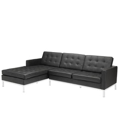 Modway Loft Left-Arm Leather Sectional Sofa