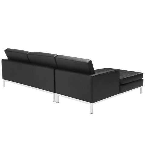 Modway Loft Left-Arm Leather Sectional Sofa