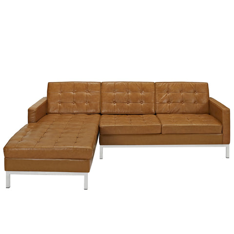 Modway Loft Left-Arm Leather Sectional Sofa