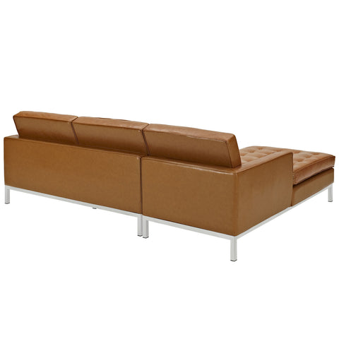 Modway Loft Left-Arm Leather Sectional Sofa