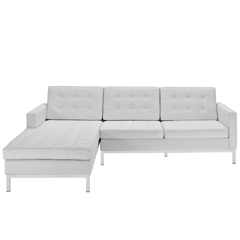 Modway Loft Left-Arm Leather Sectional Sofa