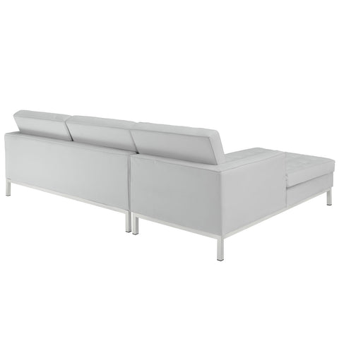 Modway Loft Left-Arm Leather Sectional Sofa