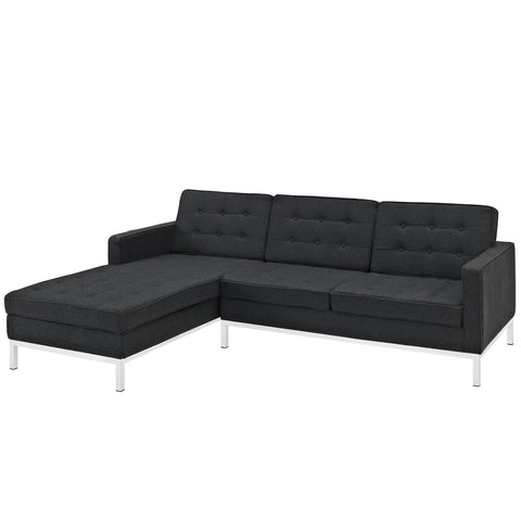 Modway Loft Left-Arm Wool Sectional Sofa