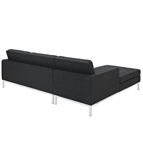 Modway Loft Left-Arm Wool Sectional Sofa