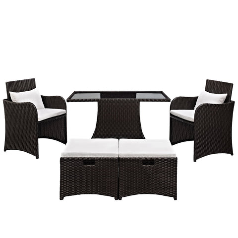 Modway Artesia 5 Piece Outdoor Patio Dining Set