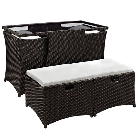 Modway Artesia 5 Piece Outdoor Patio Dining Set