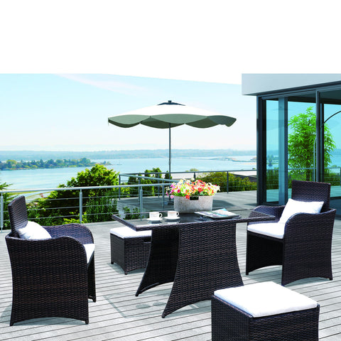 Modway Artesia 5 Piece Outdoor Patio Dining Set