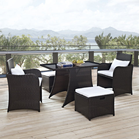 Modway Artesia 5 Piece Outdoor Patio Dining Set