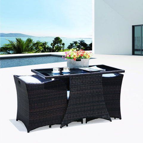 Modway Artesia 5 Piece Outdoor Patio Dining Set