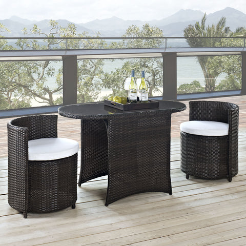 Modway Katonti 3 Piece Outdoor Patio Dining Set