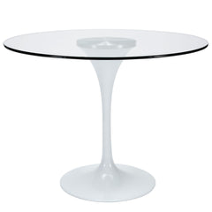 Modway Lippa 40" Glass Top Dining Table