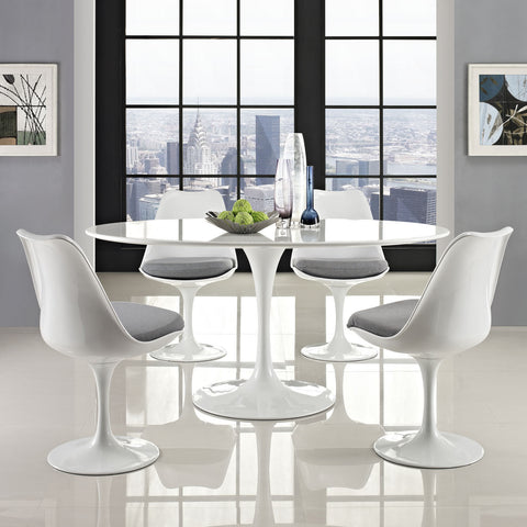 Modway Lippa 60" Oval-Shaped Wood Top Dining Table