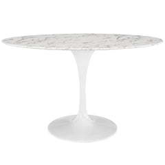 Modway Lippa Oval-Shaped Artificial Marble Dining Table