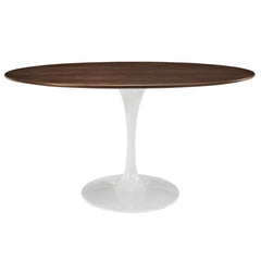 Modway Lippa 60" Oval-Shaped Walnut Dining Table