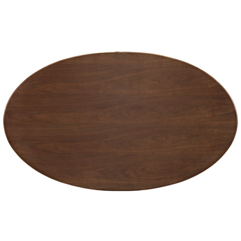 Modway Lippa 60" Oval-Shaped Walnut Dining Table