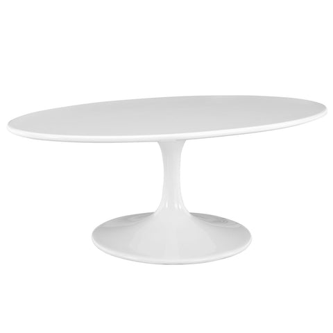 Modway Lippa 42" Oval-Shaped Wood Top Coffee Table