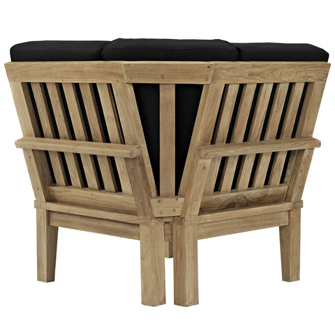 Modway Marina Outdoor Patio Teak Corner Sofa