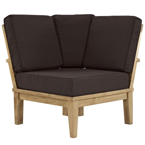 Modway Marina Outdoor Patio Teak Corner Sofa