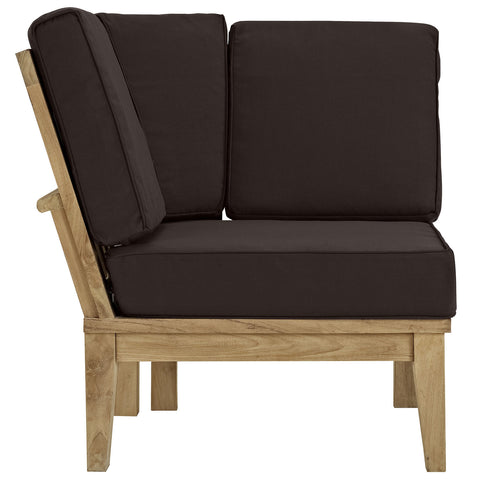 Modway Marina Outdoor Patio Teak Corner Sofa