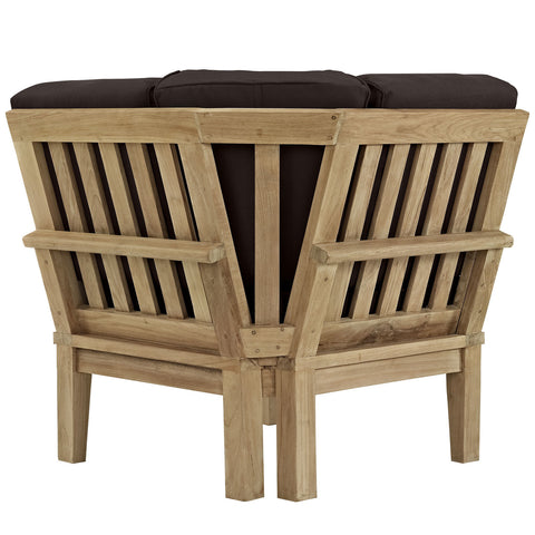 Modway Marina Outdoor Patio Teak Corner Sofa