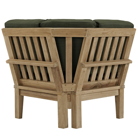 Modway Marina Outdoor Patio Teak Corner Sofa