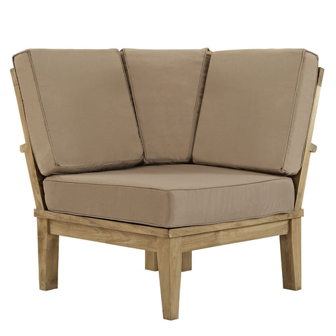Modway Marina Outdoor Patio Teak Corner Sofa