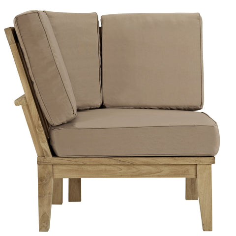 Modway Marina Outdoor Patio Teak Corner Sofa